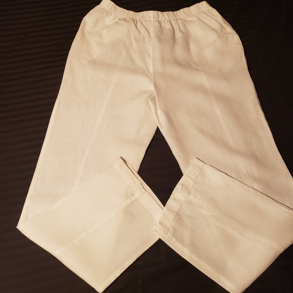 Chico's white linen pants - Picture 3 of 7
